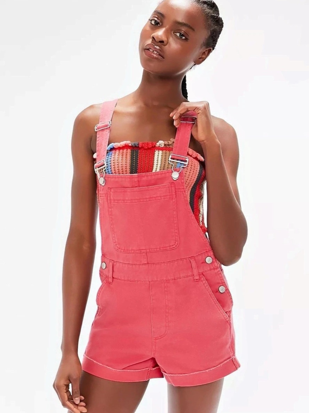BDG Pink Short Overalls Size Small